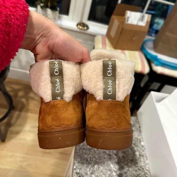 NWT gorgeous Chloe Lauren Crosta fur high top sneakers cosy Eu 41 9.5 - Picture 8 of 12